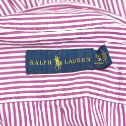 Pre Owned Ralph Lauren Purple Striped Cotton Button Front Shirt 3XB