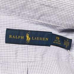 Pre Owned Ralph Lauren Purple Checkered Cotton Button Front Shirt 3XB