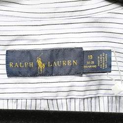 Pre Owned Ralph Lauren White Striped Cotton Button Front Shirt 3XB