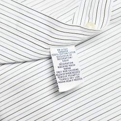 Pre Owned Ralph Lauren White Striped Cotton Button Front Shirt 3XB