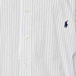 Pre Owned Ralph Lauren White Striped Cotton Button Front Shirt 3XB