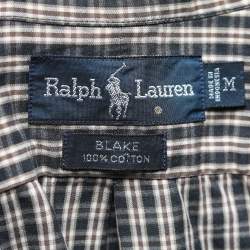 Pre Owned Ralph Lauren Brown Checkered Cotton Button Down Blake Shirt M