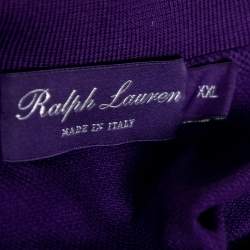 Pre Owned Ralph Lauren Purple Cotton Pique Short Sleeve Polo T-Shirt XXL