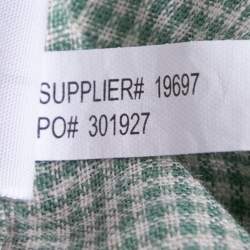 Pre Owned Ralph Lauren Green Checked Linen Short Sleeve Button Front Shirt L