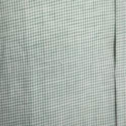 Pre Owned Ralph Lauren Green Checked Linen Short Sleeve Button Front Shirt L