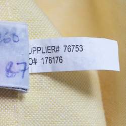 Pre Owned Ralph Lauren Yellow Cotton Custom Fit Button Front Shirt XXL