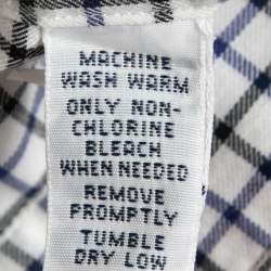 Ralph Lauren White Checked Cotton Button Front Classic Fit Shirt L
