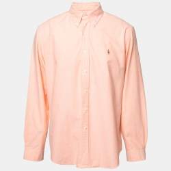 Peach polo hot sale button down