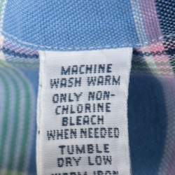 Pre Owned Ralph Lauren Blue Checkered Cotton Button Front Shirt XL
