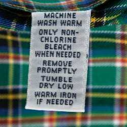 Pre Owned Ralph Lauren Green Checkered Cotton Button Front Shirt L