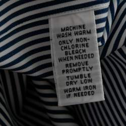 Pre Owned Ralph Lauren Blue Striped Cotton Long Sleeve Shirt S