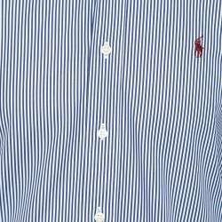 Pre Owned Ralph Lauren Blue Striped Cotton Long Sleeve Shirt S