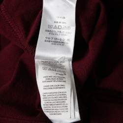 Pre Owned Ralph Lauren Maroon Featherweight Mesh Cotton Long Sleeve Shirt L