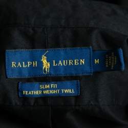 مملوكة مسبقًا Ralph Lauren Black Cotton Slim Fit Button Front Shirt M
