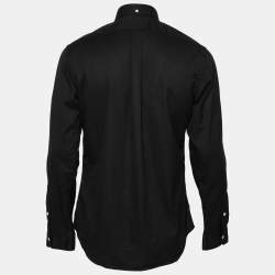 مملوكة مسبقًا Ralph Lauren Black Cotton Slim Fit Button Front Shirt M