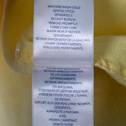Pre Owned Ralph Lauren Yellow Ocean Wash Linen Slim Fit Button Down Shirt S