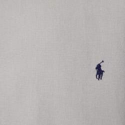 Pre Owned Ralph Lauren Chalk Grey Cotton Button Front Shirt 3XL