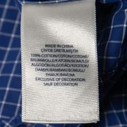 Pre Owned Ralph Lauren Blue Checked Patterned Cotton Button Down Shirt M