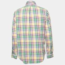 Pre Owned Ralph Lauren Multicolor Checkered Cotton Button Front Shirt L