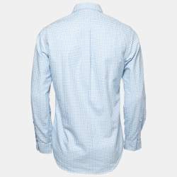 Pre Owned Ralph Lauren Blue Gingham Check Cotton Button Down Shirt S