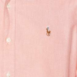 Pre Owned Ralph Lauren Pink Cotton Button Front Shirt M