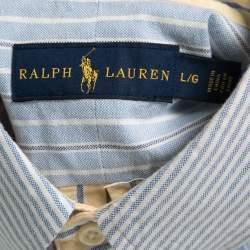 Pre Owned Ralph Lauren Multicolor Striped Cotton Full Sleeve Shirt L