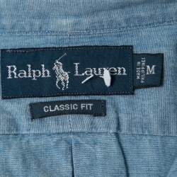 Ralph Lauren Blue Denim Full Sleeve Classic Fit Shirt M