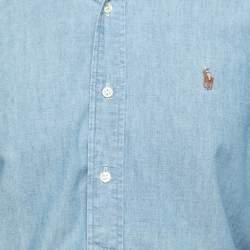 Ralph Lauren Blue Denim Full Sleeve Classic Fit Shirt M