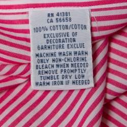 Pre Owned Ralph Lauren Pink Striped Cotton Button Down Shirt M