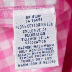 Pre Owned Ralph Lauren Pink Checked Cotton Full Sleeve Shirt M