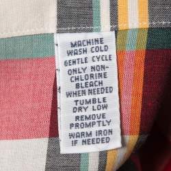 Pre Owned Ralph Lauren Multicolor Plaided Cotton Full Sleeve Custom Fit Shirt L