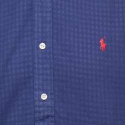 Pre Owned Ralph Lauren Blue Cotton Button Down Shirt L