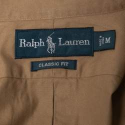Pre Owned Ralph Lauren Beige Cotton Full Sleeve Classic Fit Shirt M