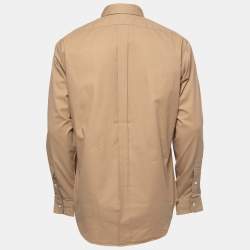 Pre Owned Ralph Lauren Beige Cotton Full Sleeve Classic Fit Shirt M