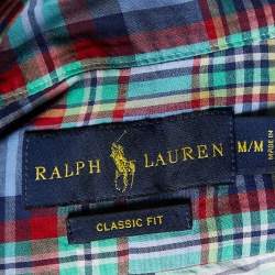 Pre Owned Ralph Lauren Muliticolor Cotton Checkered Half Sleeve Shirt M