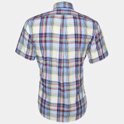 Pre Owned Ralph Lauren Muliticolor Cotton Checkered Half Sleeve Shirt M