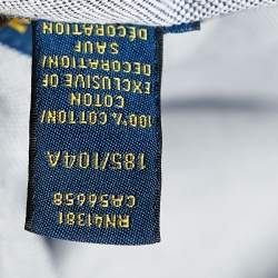 Pre Owned Ralph Lauren Grey Cotton Button Front Custom Fit Shirt XL