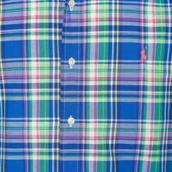 Pre Owned Ralph Lauren Multicolor Checkered Cotton Custom Fit Shirt XL