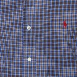 Pre Owned Ralph Lauren Navy Blue Checkered Cotton Classic Fit Shirt XL