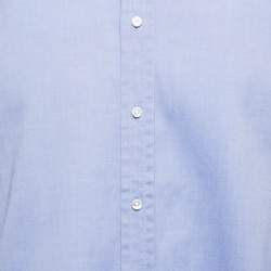 Pre Owned Ralph Lauren Blue Cotton Button Front Full Sleeve Shirt L