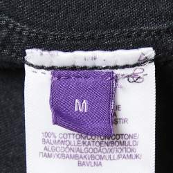 Pre Owned Ralph Lauren Black Washed Denim Button Front Full Sleeve Shirt M