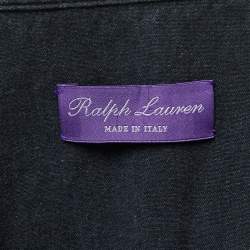 Pre Owned Ralph Lauren Black Washed Denim Button Front Full Sleeve Shirt M