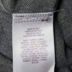 Pre Owned Ralph Lauren Grey Brushed Cotton Buttoned Full Sleeve Shirt M