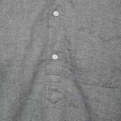 Pre Owned Ralph Lauren Grey Brushed Cotton Buttoned Full Sleeve Shirt M