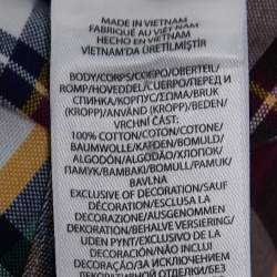 Pre Owned Ralph Lauren Multicolor Plaid Cotton Button Down Half Sleeve Shirt L