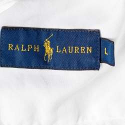 Pre Owned Ralph Lauren White Cotton Button Front Shirt L