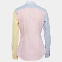 Pre Owned Ralph Lauren Multicolor Cotton Button Down Custom Fit Full Sleeve Shirt S