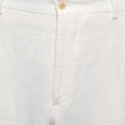 Pre Owned Ralph Lauren Cream Linen Trousers XL