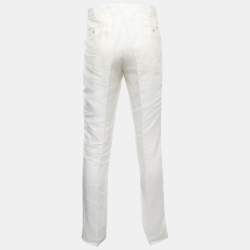Pre Owned Ralph Lauren Cream Linen Trousers XL