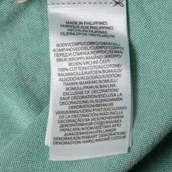 Pre Owned Ralph Lauren Green Logo Embroidered Cotton Button Down Full Sleeve Shirt L